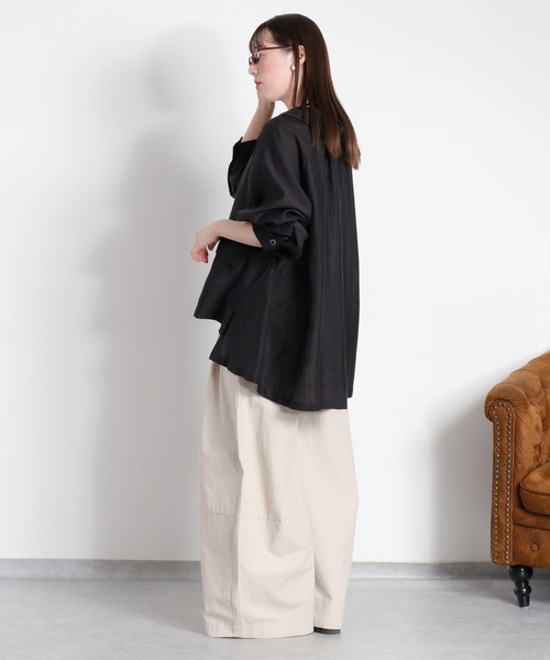 cepo（セポ）の「2タック カーブワイドイージーパンツ / コットンナイロン（その他パンツ・レディース・ブラック/ベージュ/オリーブ・M/L/S）」の10枚目の写真