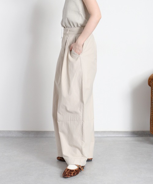 cepo（セポ）の「2タック カーブワイドイージーパンツ / コットンナイロン（その他パンツ・レディース・ブラック/ベージュ/オリーブ・M/L/S）」の18枚目の写真