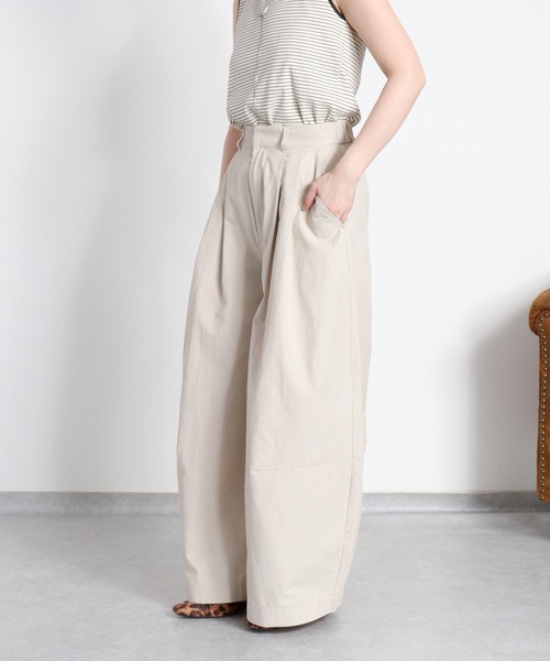 cepo（セポ）の「2タック カーブワイドイージーパンツ / コットンナイロン（その他パンツ・レディース・ブラック/ベージュ/オリーブ・M/L/S）」の17枚目の写真