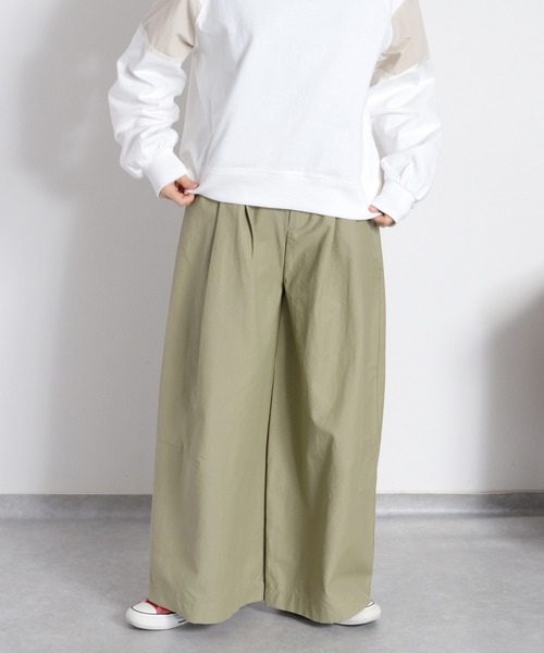 cepo（セポ）の「2タック カーブワイドイージーパンツ / コットンナイロン（その他パンツ・レディース・ブラック/ベージュ/オリーブ・M/L/S）」の8枚目の写真