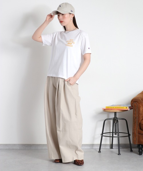 cepo（セポ）の「2タック カーブワイドイージーパンツ / コットンナイロン（その他パンツ・レディース・ブラック/ベージュ/オリーブ・M/L/S）」の15枚目の写真