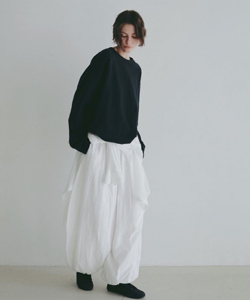 ETRE TOKYO（エトレトウキョウ）の「ダブルガーゼバレルパンツ（その他パンツ・レディース・ブラック/ホワイト・M/S）」の9枚目の写真