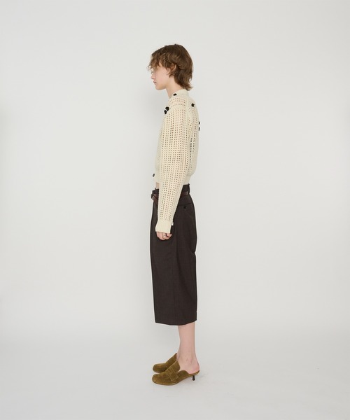 JANE SMITH / JOHN SMITH（ジェーンスミスジョンスミス）の「CROCHET STAR 7G MESH POLO COLLAR CARDIGAN（カーディガン/ボレロ・レディース・オフホワイト・M）」の4枚目の写真