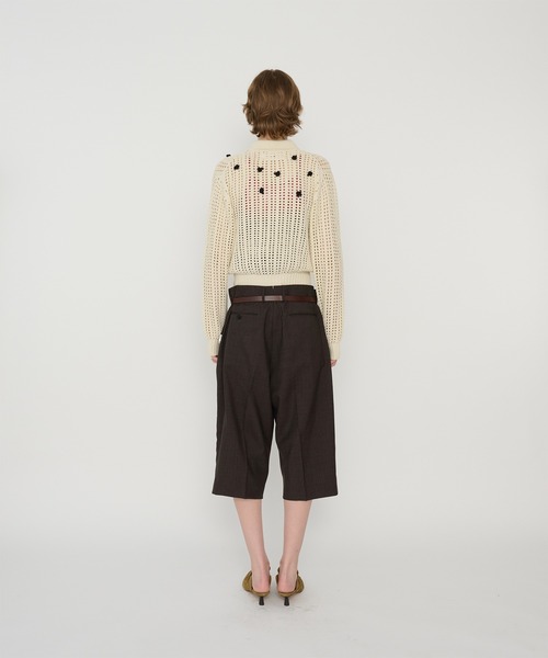 JANE SMITH / JOHN SMITH（ジェーンスミスジョンスミス）の「CROCHET STAR 7G MESH POLO COLLAR CARDIGAN（カーディガン/ボレロ・レディース・オフホワイト・M）」の5枚目の写真