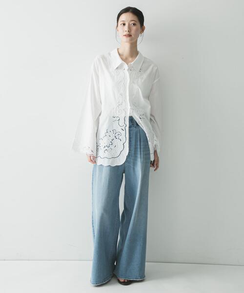 URBAN RESEARCH(アーバンリサーチ)の「カットワーク刺繍シャツ(シャツ/ブラウス・レディース・ホワイト/ブラック・FREE)」の9枚目の写真