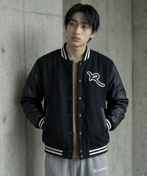 セール】ROCAWEAR/ロカウェア MELTON VERSITY JK(CN)（スタジャン