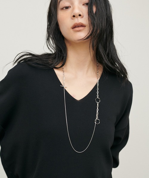 natural couture（ナチュラルクチュール）の「【LARUTA】[Web限定]マルチWAYチェーンネックレス（ネックレス・レディース・ゴールド/シルバー・FREE）」の4枚目の写真