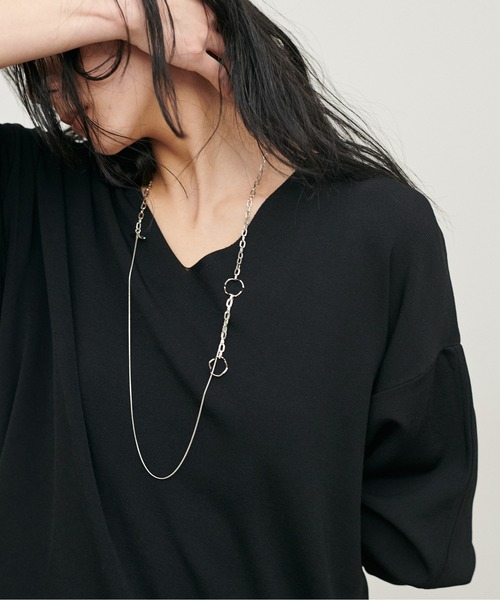 natural couture（ナチュラルクチュール）の「【LARUTA】[Web限定]マルチWAYチェーンネックレス（ネックレス・レディース・ゴールド/シルバー・FREE）」の3枚目の写真