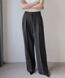 KNOWNBETTER（ノウンベター）の「Basic Two-tuck wide pants [KNSS05PT01]_Charcoal（スラックス）」