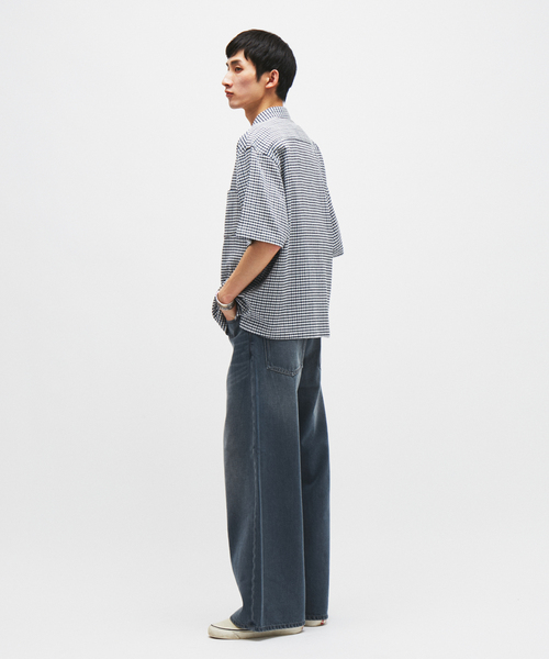 JOURNAL STANDARD（ジャーナルスタンダード）の「チェック サッカー 半袖 シャツ（シャツ/ブラウス・メンズ・ブラック系その他/ブラック/レッド/ネイビー・LARGE/MEDIUM）」の8枚目の写真