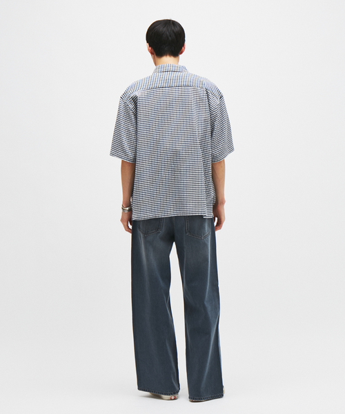JOURNAL STANDARD（ジャーナルスタンダード）の「チェック サッカー 半袖 シャツ（シャツ/ブラウス・メンズ・ブラック系その他/ブラック/レッド/ネイビー・LARGE/MEDIUM）」の9枚目の写真