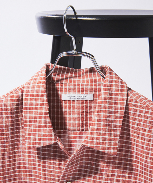 JOURNAL STANDARD（ジャーナルスタンダード）の「チェック サッカー 半袖 シャツ（シャツ/ブラウス・メンズ・ブラック系その他/ブラック/レッド/ネイビー・LARGE/MEDIUM）」の16枚目の写真