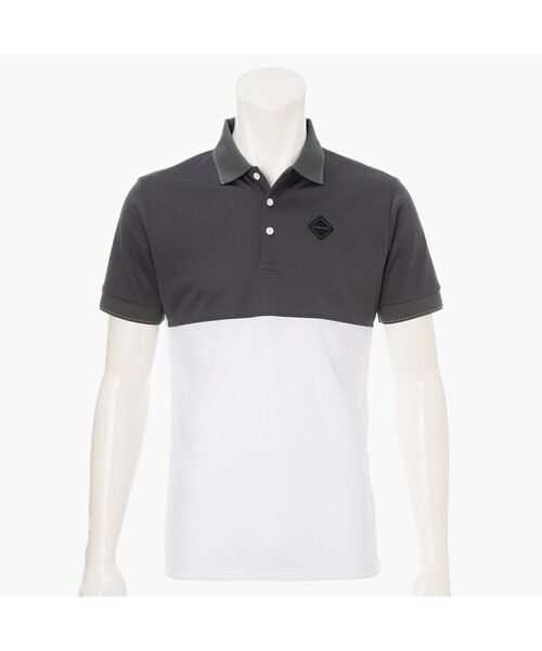 BRIEFING(ブリーフィング)の「【BRIEFING GOLF/ブリーフィングゴルフ】 MEN’S BI-COLOR POLO(ポロシャツ・メンズ・チャコール/グリーン系その他2/ブラック/ネイビー・L/M/S/XL)」の2枚目の写真