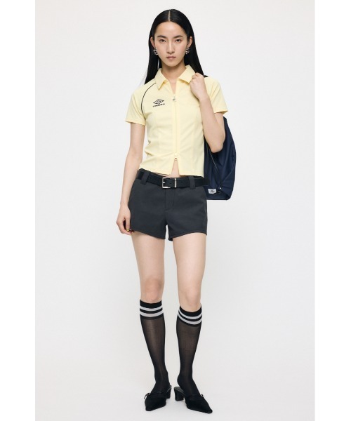 MOUSSY U/M ZIP UP シャツ 黄色 moussy - MOUSSY U/M ZIP UP シャツ 黄色の通販 by 🍓🍓🍓｜マウジー