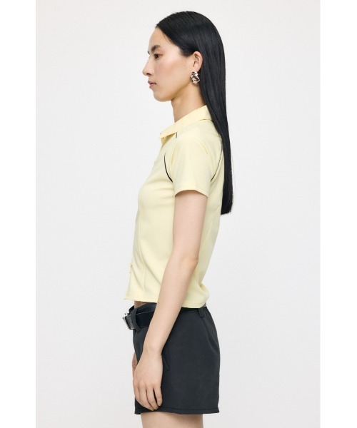 MOUSSY(マウジー)の「U/M ZIP UP シャツ(シャツ/ブラウス・レディース・イエロー/ネイビー・FREE)」の16枚目の写真