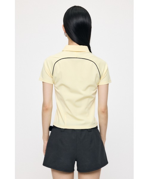 MOUSSY U/M ZIP UP シャツ 黄色 U/M ZIP UP シャツ（シャツ/ブラウス）｜MOUSSY（マウジー）の