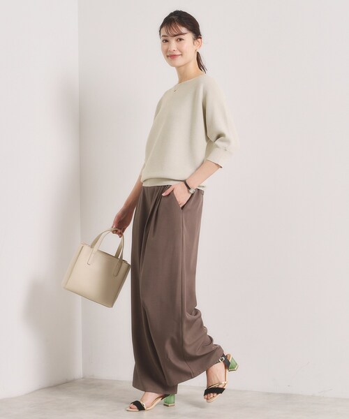 ITS'DEMO（イッツデモ）の「【手洗い可】ラメガーターニット（ニット/セーター・レディース・アイボリー/ネイビー/パープル/ライトグリーン・00）」の9枚目の写真