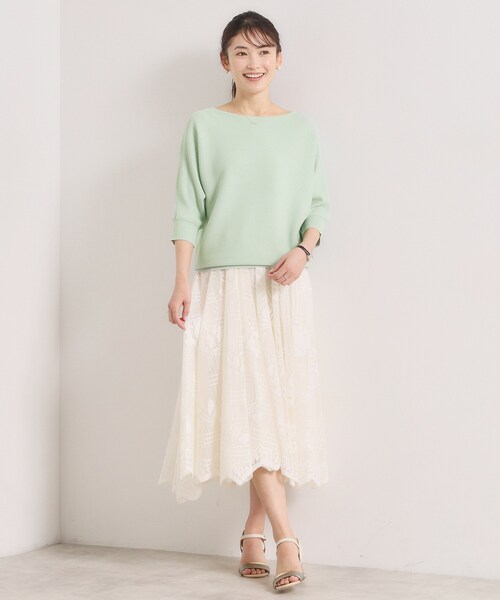 ITS'DEMO（イッツデモ）の「【手洗い可】ラメガーターニット（ニット/セーター・レディース・アイボリー/ネイビー/パープル/ライトグリーン・00）」の13枚目の写真