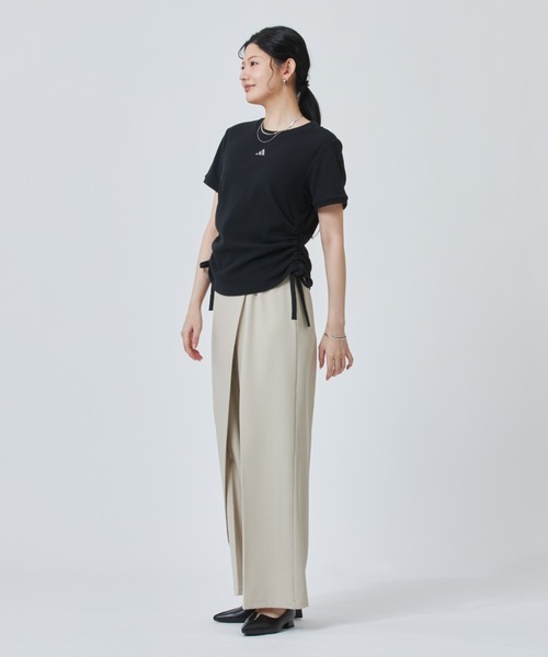 adidas(アディダス)の「【別注】アディダス adidas アルペン ワッフル サイドギャザー 半袖Tシャツ 限定コラボ(Tシャツ/カットソー・レディース・オフホワイト/ブラック・S/M/L/XL)」の13枚目の写真