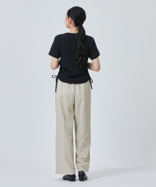 adidas(アディダス)の「【別注】アディダス adidas アルペン ワッフル サイドギャザー 半袖Tシャツ 限定コラボ(Tシャツ/カットソー・レディース・オフホワイト/ブラック・S/M/L/XL)」の15枚目の写真