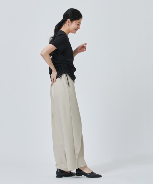 adidas(アディダス)の「【別注】アディダス adidas アルペン ワッフル サイドギャザー 半袖Tシャツ 限定コラボ(Tシャツ/カットソー・レディース・オフホワイト/ブラック・S/M/L/XL)」の14枚目の写真
