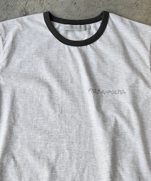 SLOWACID（スローアシッド）の「ウォッシュドノマドリングリーバンパーTシャツ[グレー/チャコール]（Tシャツ/カットソー・レディース・その他・X-SMALL/SMALL/MEDIUM/LARGE）」の4枚目の写真