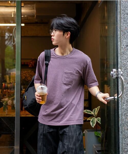 NONBLANK（ノンブランク）の「ウォッシュドポケットストライプTシャツ_GREY（Tシャツ/カットソー・メンズ・グレー・MEDIUM/X-LARGE）」の16枚目の写真