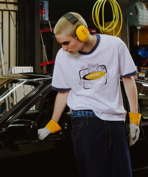 XLARGE（エクストララージ）の「XLARGE×Honda PARTS SUPPLIERS RINGER S/S TEE（Tシャツ/カットソー・メンズ・バーガンディー/ホワイト・S/XL/L/M）」の2枚目の写真