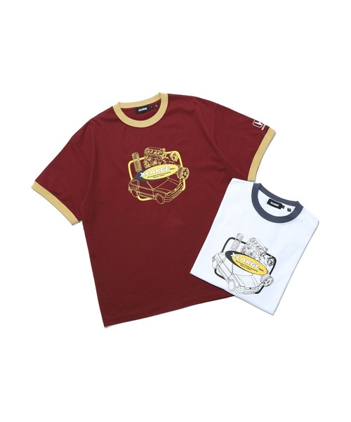 XLARGE（エクストララージ）の「XLARGE×Honda PARTS SUPPLIERS RINGER S/S TEE（Tシャツ/カットソー・メンズ・バーガンディー/ホワイト・S/XL/L/M）」の3枚目の写真