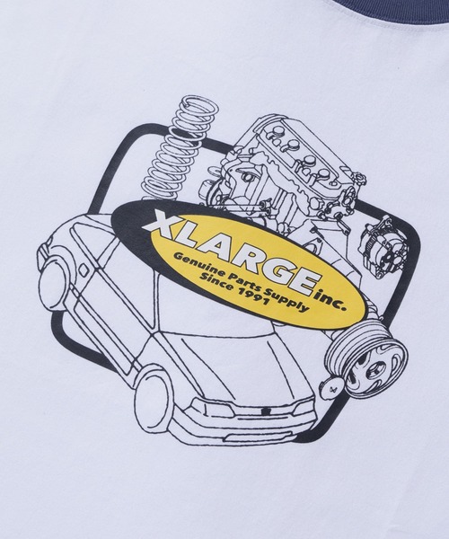 XLARGE（エクストララージ）の「XLARGE×Honda PARTS SUPPLIERS RINGER S/S TEE（Tシャツ/カットソー・メンズ・バーガンディー/ホワイト・S/XL/L/M）」の5枚目の写真