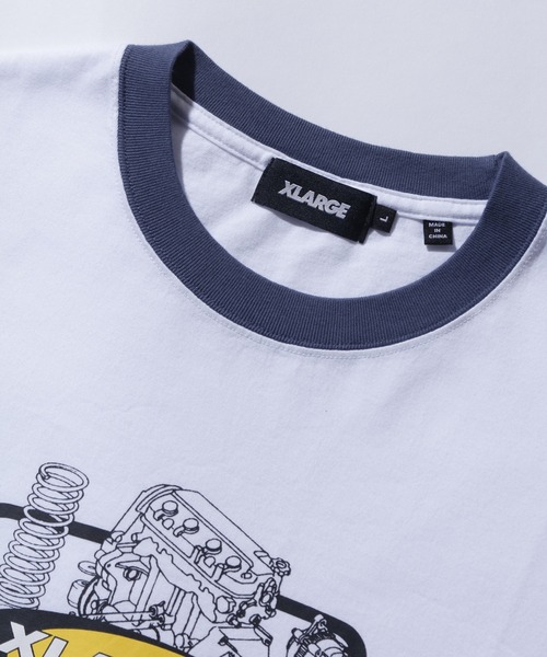 XLARGE（エクストララージ）の「XLARGE×Honda PARTS SUPPLIERS RINGER S/S TEE（Tシャツ/カットソー・メンズ・バーガンディー/ホワイト・S/XL/L/M）」の7枚目の写真
