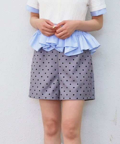 archives(アルシーヴ)の「ドットコンパクトショートパンツ(その他パンツ・レディース・ブラック/グレー・MEDIUM)」の3枚目の写真