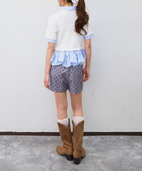 archives(アルシーヴ)の「ドットコンパクトショートパンツ(その他パンツ・レディース・ブラック/グレー・MEDIUM)」の12枚目の写真