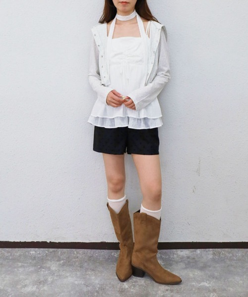 archives(アルシーヴ)の「ドットコンパクトショートパンツ(その他パンツ・レディース・ブラック/グレー・MEDIUM)」の18枚目の写真