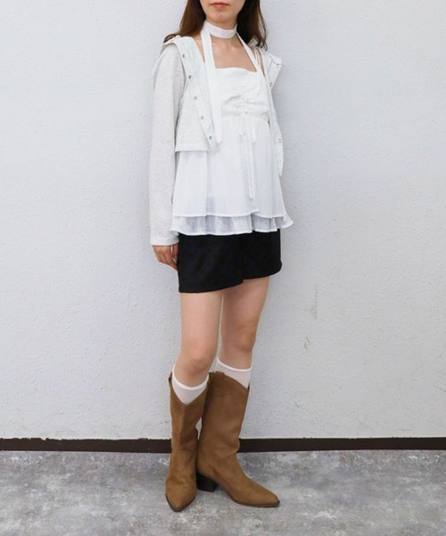 archives(アルシーヴ)の「ドットコンパクトショートパンツ(その他パンツ・レディース・ブラック/グレー・MEDIUM)」の19枚目の写真