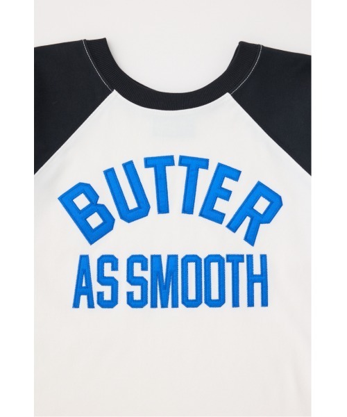 GREEN BUTTER(グリーンバター)の「Smooth Raglan Sleeve Tシャツ(Tシャツ/カットソー・レディース・ブラック/ブルー/ブラウン・MEDIUM)」の5枚目の写真
