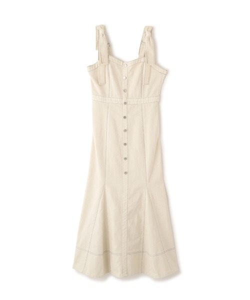 JILL by JILL STUART(ジルバイジルスチュアート)の「肩リボンデニムジャンスカ(ワンピース・レディース・ブルー/ホワイト・MEDIUM/SMALL)」の22枚目の写真