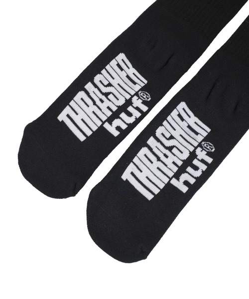 HUF(ハフ)の「【C-HUF4】【HUF×THRASHER/ハフ×スラッシャー】HUF X THRASHER LOGO SOCK SK00965(ソックス/靴下・メンズ・ホワイト/ブラック・O/S)」の8枚目の写真
