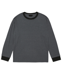 BP2 DISORDER（ビーピーツーディスオーダー）の「シンボルロゴストライプTシャツチャコール（Tシャツ/カットソー）」