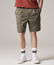 RISE&BELOW（ライズアンドビロー）の「アセンティックスーピマプリーツハーフショーツオリーブ（その他パンツ）」