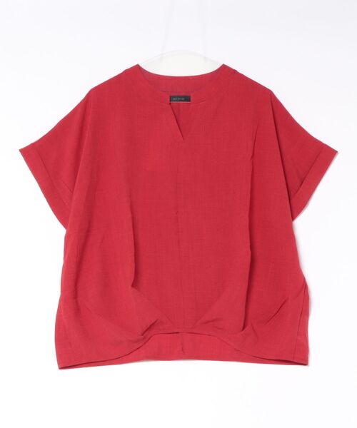 Bou Jeloud(ブージュルード)の「麻ライクキーネックプルオーバー(Tシャツ/カットソー・レディース・レッド/ブラック/ブルー/イエロー・FREE)」の20枚目の写真