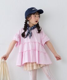 CIAOPANIC TYPY | 【KIDS】ピグメントティアードフリル半袖TEE(Tシャツ/カットソー)