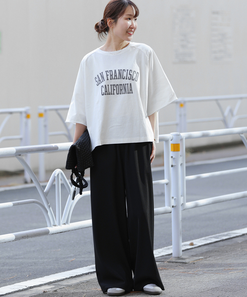 JOURNAL STANDARD relume(ジャーナルスタンダード レリューム)の「《追加》カットオフワイドロゴTee(Tシャツ/カットソー・レディース・グレー/ブラウン/ホワイト・FREE)」の21枚目の写真