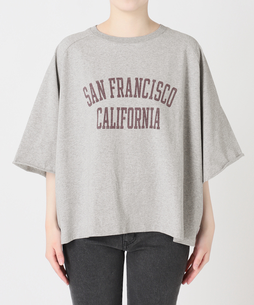 JOURNAL STANDARD relume(ジャーナルスタンダード レリューム)の「《追加》カットオフワイドロゴTee(Tシャツ/カットソー・レディース・グレー/ブラウン/ホワイト・FREE)」の7枚目の写真