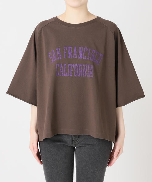 JOURNAL STANDARD relume(ジャーナルスタンダード レリューム)の「《追加》カットオフワイドロゴTee(Tシャツ/カットソー・レディース・グレー/ブラウン/ホワイト・FREE)」の10枚目の写真