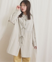 fig London | ribbon big shirt(シャツ/ブラウス)