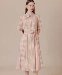 【婦人画報6月号掲載】マーブルストライプワンピース