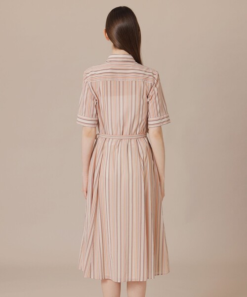 MACKINTOSH LONDON(マッキントッシュ ロンドン)の「【婦人画報6月号掲載】マーブルストライプワンピース(ワンピース・レディース・ピンク/グリーン・40/38)」の7枚目の写真