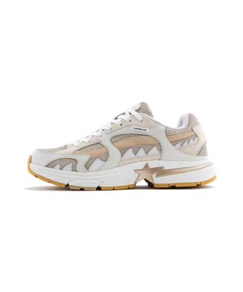 A BATHING APE（アベイシングエイプ）の「BAPE SHARK STA #1（スニーカー・レディース・ゴールド/シルバー・6/5）」の4枚目の写真