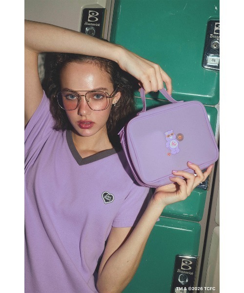 ALEXIA STAM（アリシアスタン）の「[Care Bears x ALEXIA STAM] Clear Pouch /ケアベアコラボ クリアポーチ（ポーチ・レディース・ピンク/イエロー/パープル・FREE）」の2枚目の写真